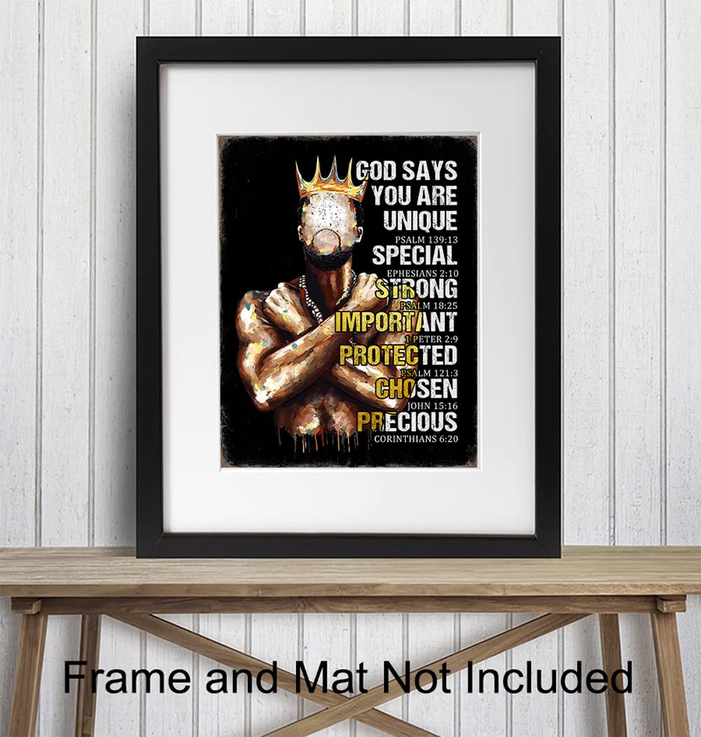 Christian Wall Art - Black Scripture Decor for Home & Church