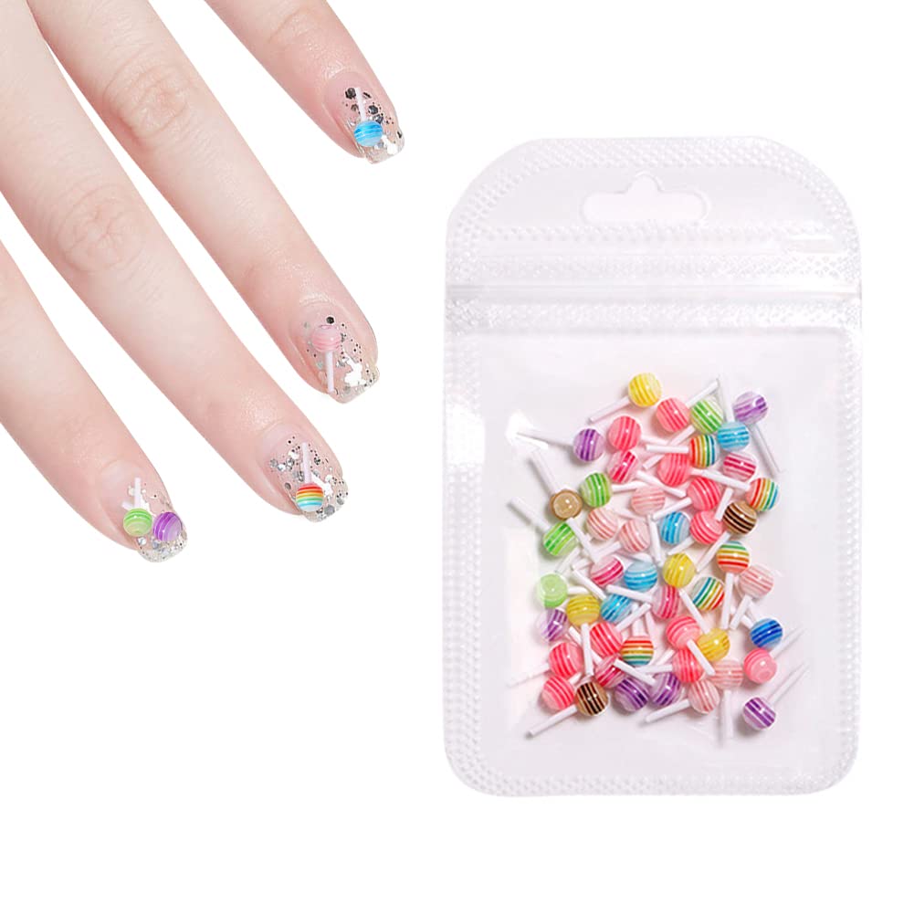 3D Cute Nail Art Charms - Resin Bow Candy Nail Decorations for Women & Girls | DIY Nail Art Supplies & Crafting Accessories | Perfect for Manicures, Nail Salons, and Party Nail Designs