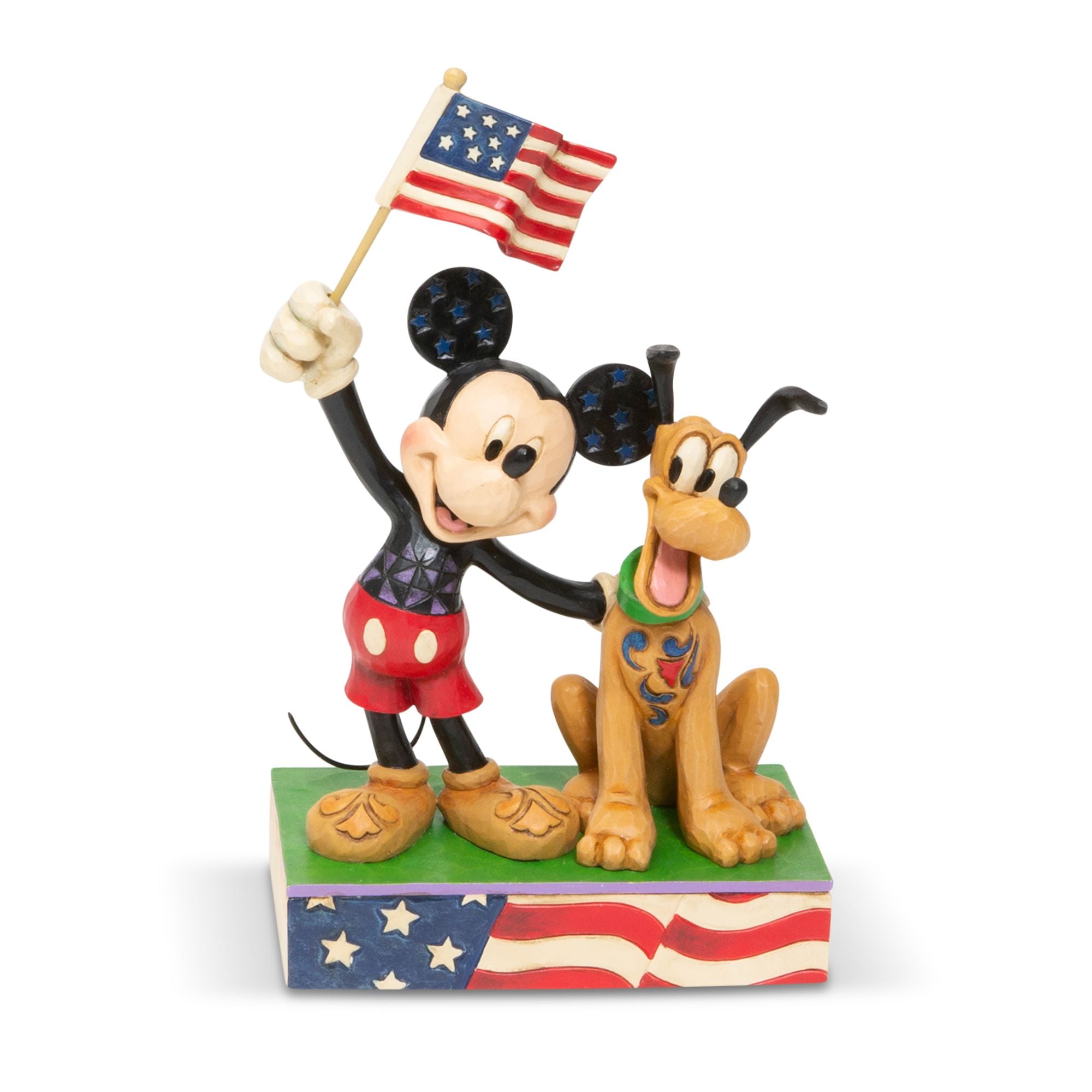 Mickey and Pluto Patriotic T-Shirt - Disney Cartoon American Flag Graphic Tee for Men Women - Perfect for 4th of July, Independence Day & Patriotic Events