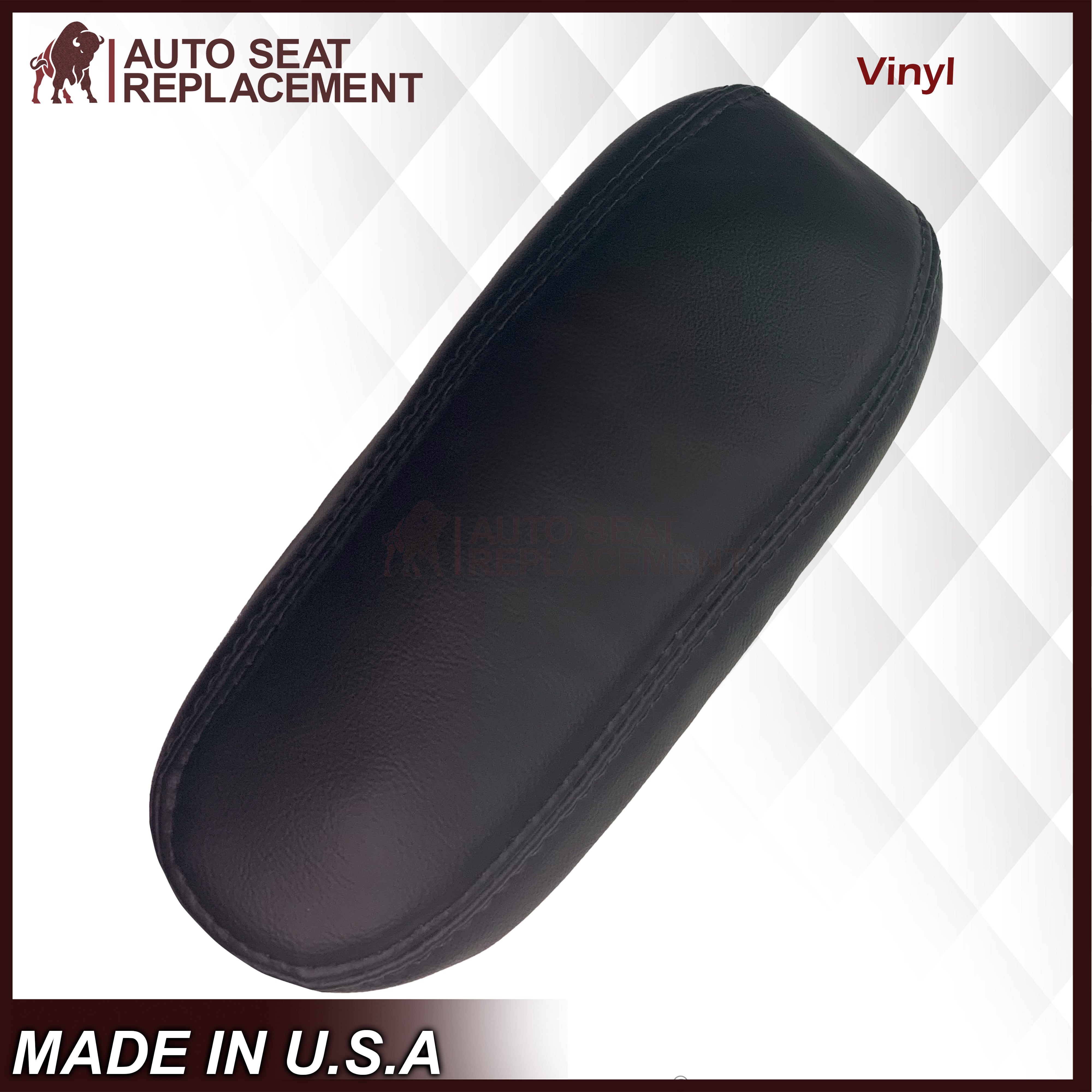 2002-2007 Ford F250 F350 Black Leather Armrest Cover - Driver & Passenger Side Replacement - Perfect for Truck Interior Protection & Comfort Upgrade