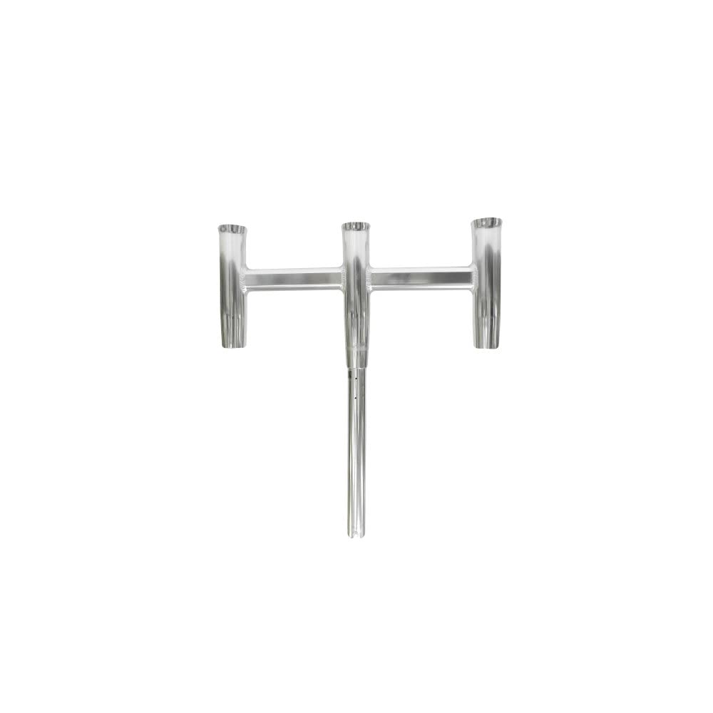 Taco Metals Marine F31-0780BXY-1 Deluxe Trident Rod Holder Cluster with Tool Caddy - Straight Mount for Fishing Boats - Perfect for Saltwater Fishing & Offshore Angling