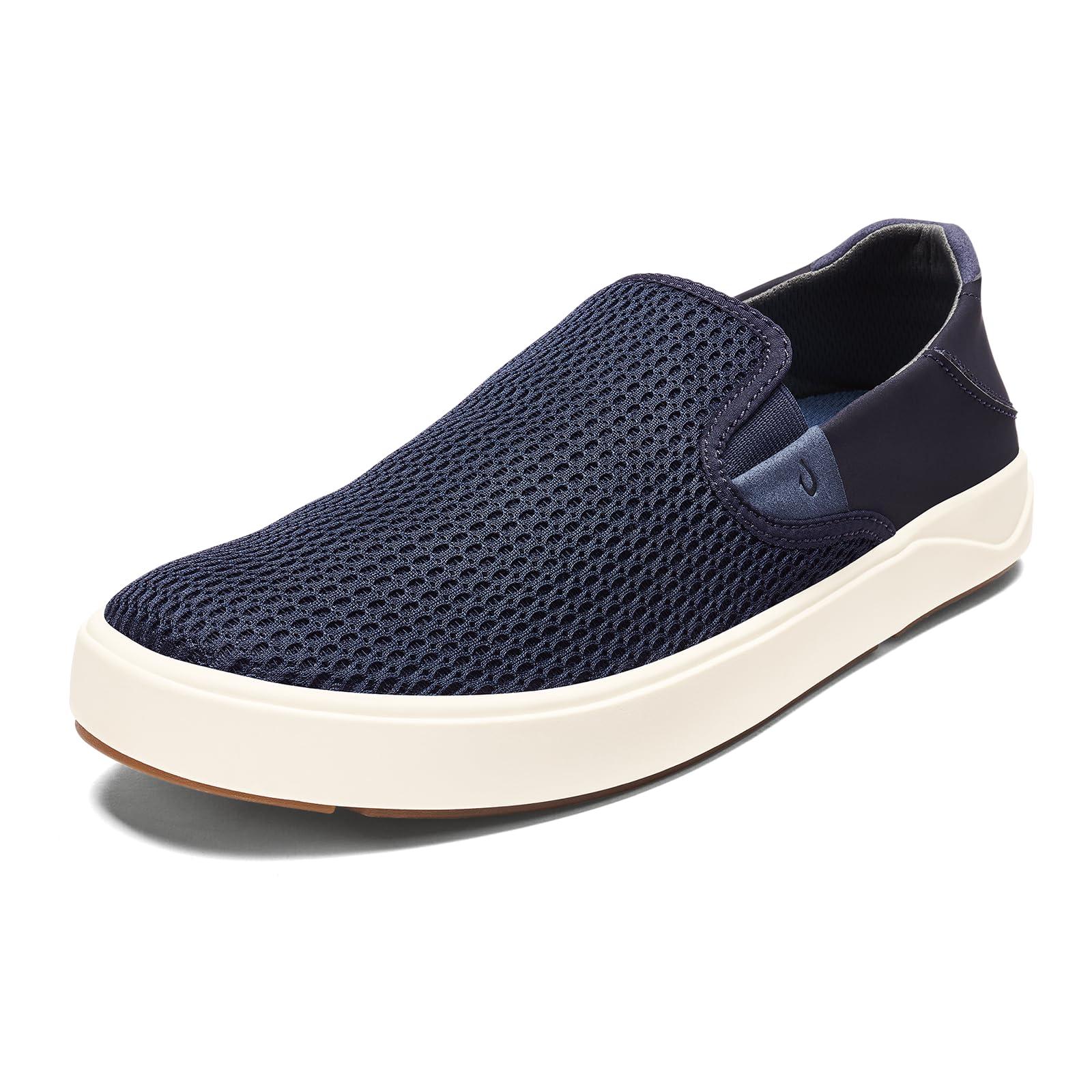 OLUKAI Lae'ahi Men's Slip On Sneakers - Lightweight Barefoot Feel, Breathable Mesh, Water Resistant Heel & Wet Grip Rubber Soles with Removable Gel Insert - Perfect for Travel, Beach, Casual Wear & Outdoor Activities