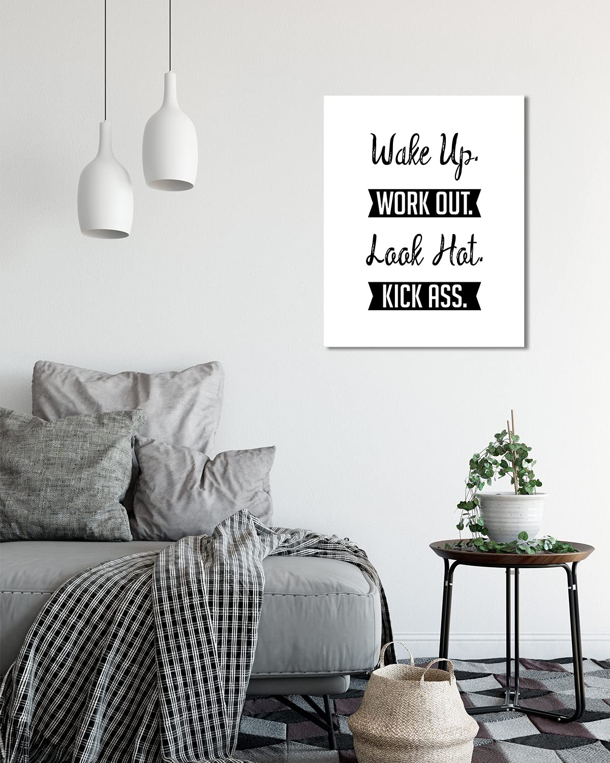 Govivo Motivational Wall Art for Workout Room - Fitness Decor for Home Gym - Inspirational Quote Exercise Room Art - 24x30 Ready to Hang Canvas - Perfect for Home Gym, Office & Workout Space Motivation