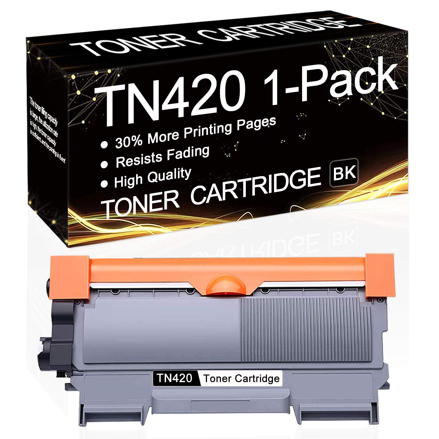 TN-420 Black Toner Cartridge for Brother Printers - Office & Home Use