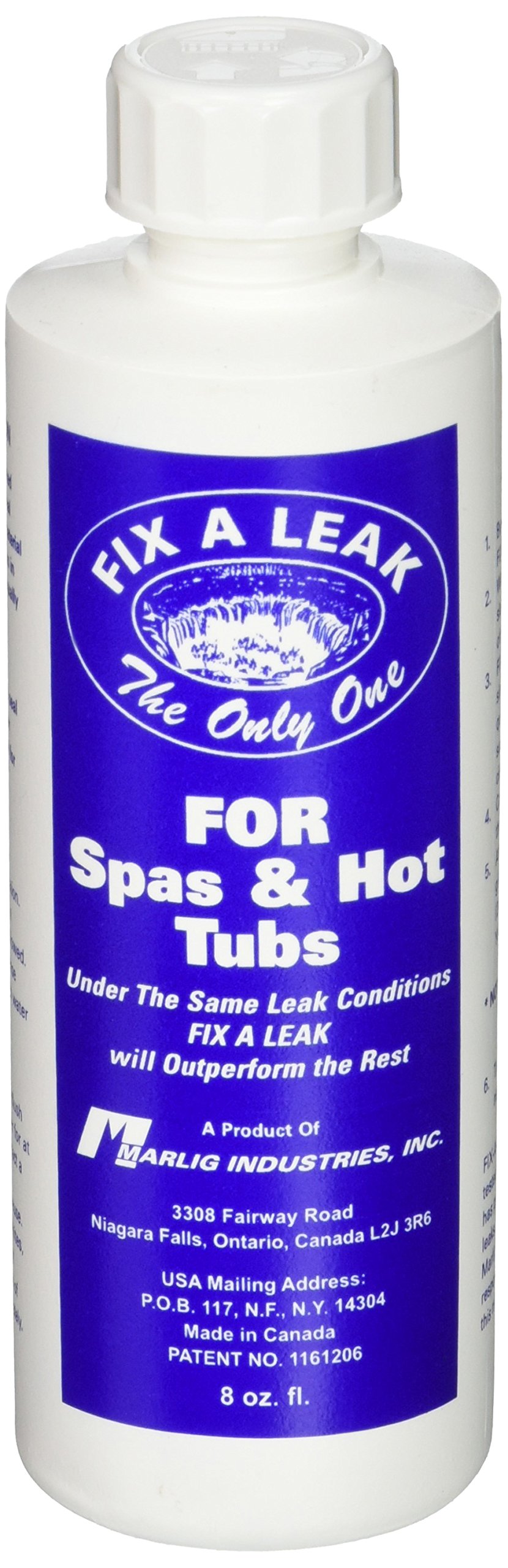 Seal Marlig Fix Pool and Spa Leak Sealer - 8 oz Fast-Acting Waterproof Repair Solution for Inground & Above Ground Pools, Hot Tubs, and Fountains - Stops Leaks in Minutes