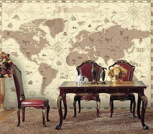 World Map With Compass