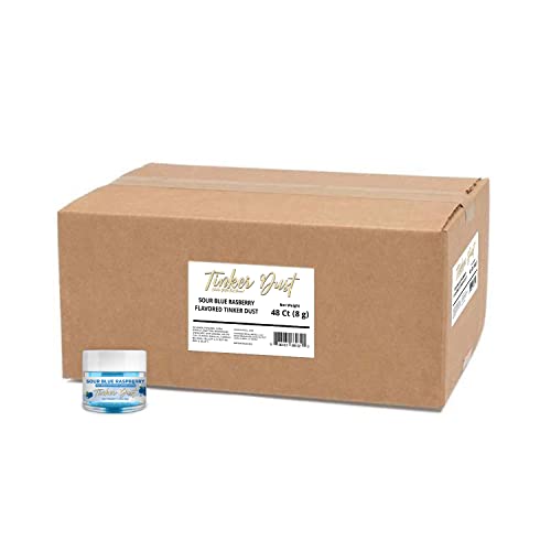 BAKELL Sour Blue Raspberry Edible Glitter - 48 Pack (8g Jars) | Food Grade, Kosher & Halal Certified | Perfect for Cakes, Cupcakes, Drinks & Dessert Decorations