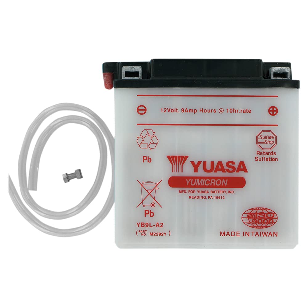 Yuasa Yumicron YB9L-A2 High-Performance AGM Battery for Offroad Vehicles - Powers ATVs, Motorcycles, and Outdoor Equipment