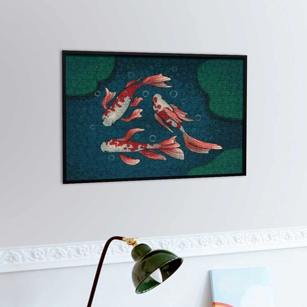 500-Piece Asian Koi Fish Jigsaw Puzzle for Adults, Teens & Kids - Creative Gift, Family Game Night Activity - Multiple Sizes Available for Home Decor & Relaxation