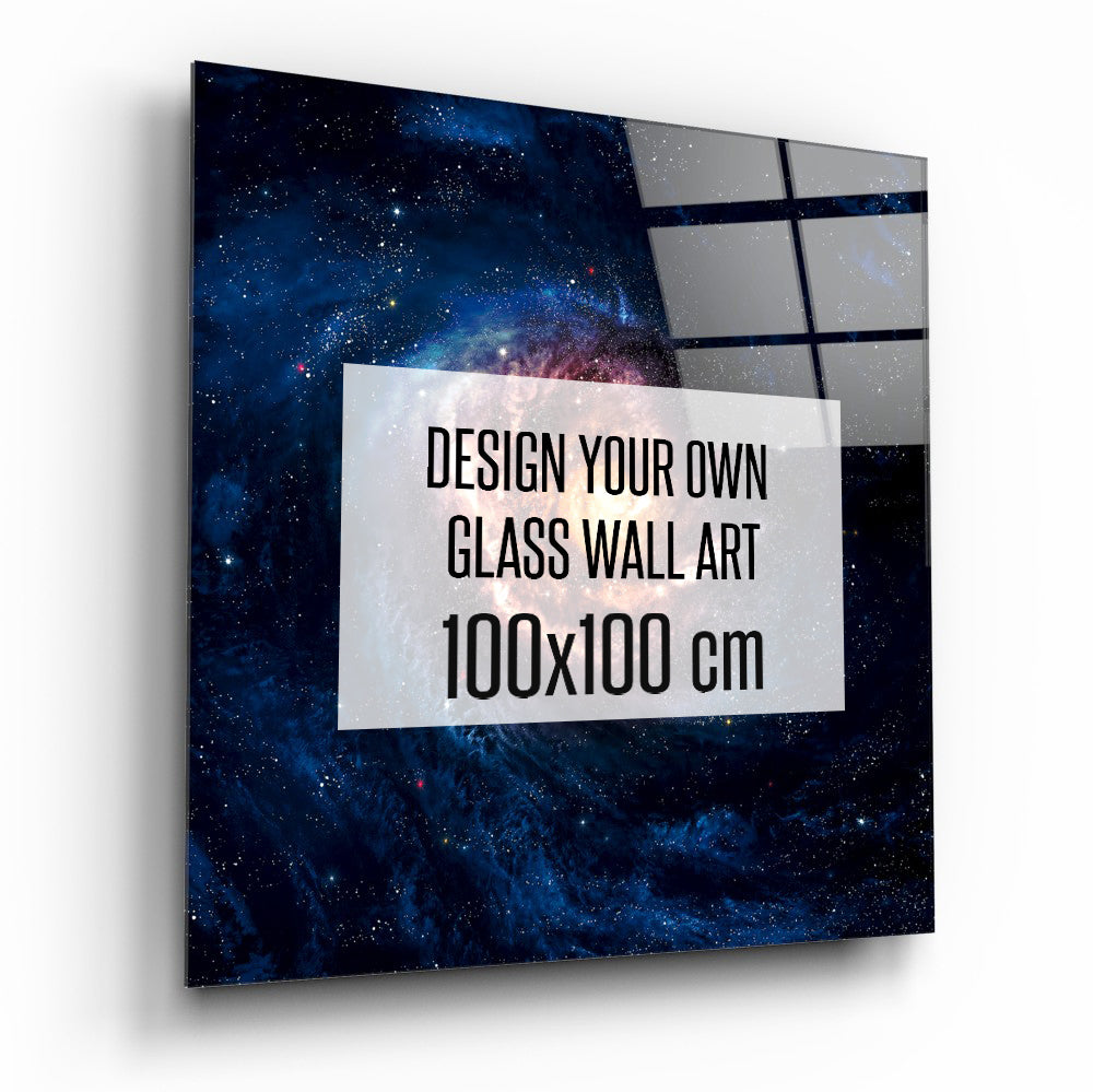 Custom Glass Wall Art 100x100cm - Personalized Home Decor for Living Room, Bedroom & Office - Modern & Elegant Interior Design