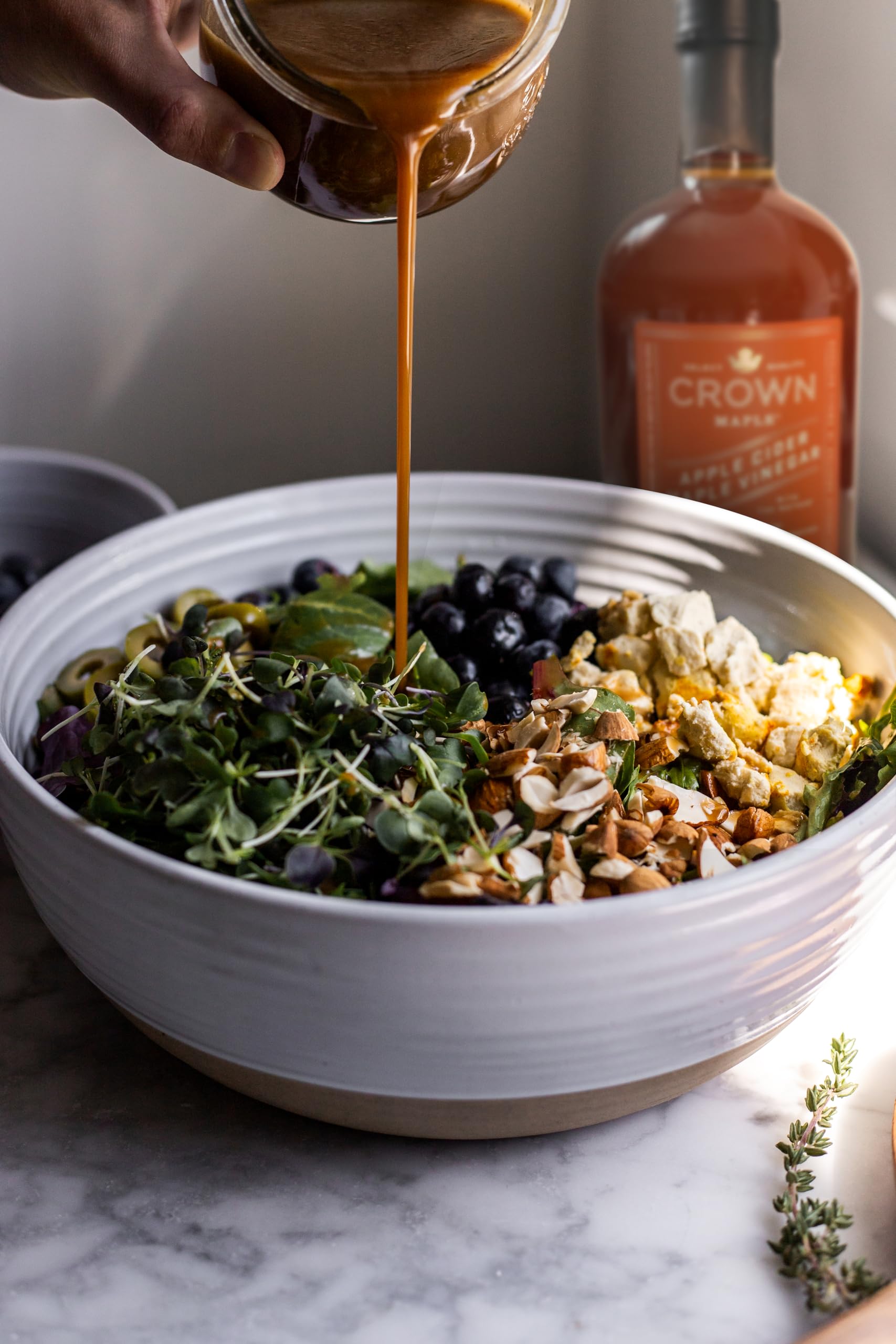 Organic Crown Maple Apple Cider Vinegar 25oz - Gluten-Free, Non-GMO for Salads & Cooking