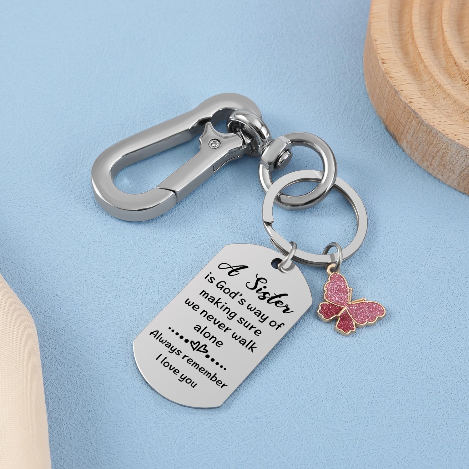 Personalized Sister Keychain Gift - Birthday, Christmas & Valentine's Day Present from Brother | Thoughtful Keepsake for Sisters, Best Friends & Loved Ones | Perfect for Everyday Carry, Special Occasions & Heartfelt Surprises