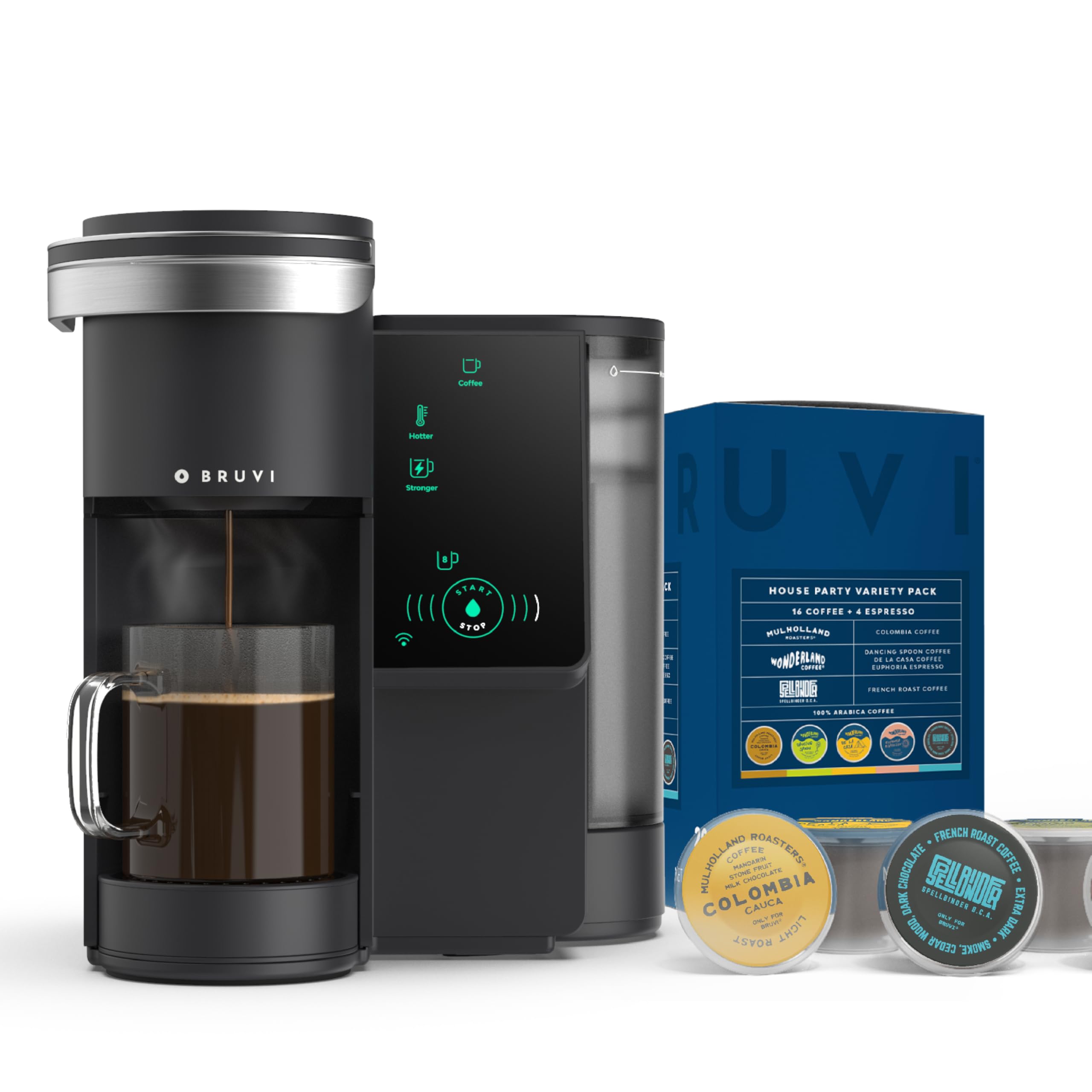 Premium Single-Serve Coffee Maker with 20 B-Pods - Brew Delicious Coffee & Espresso at Home | Perfect for Office, Kitchen & Small Spaces