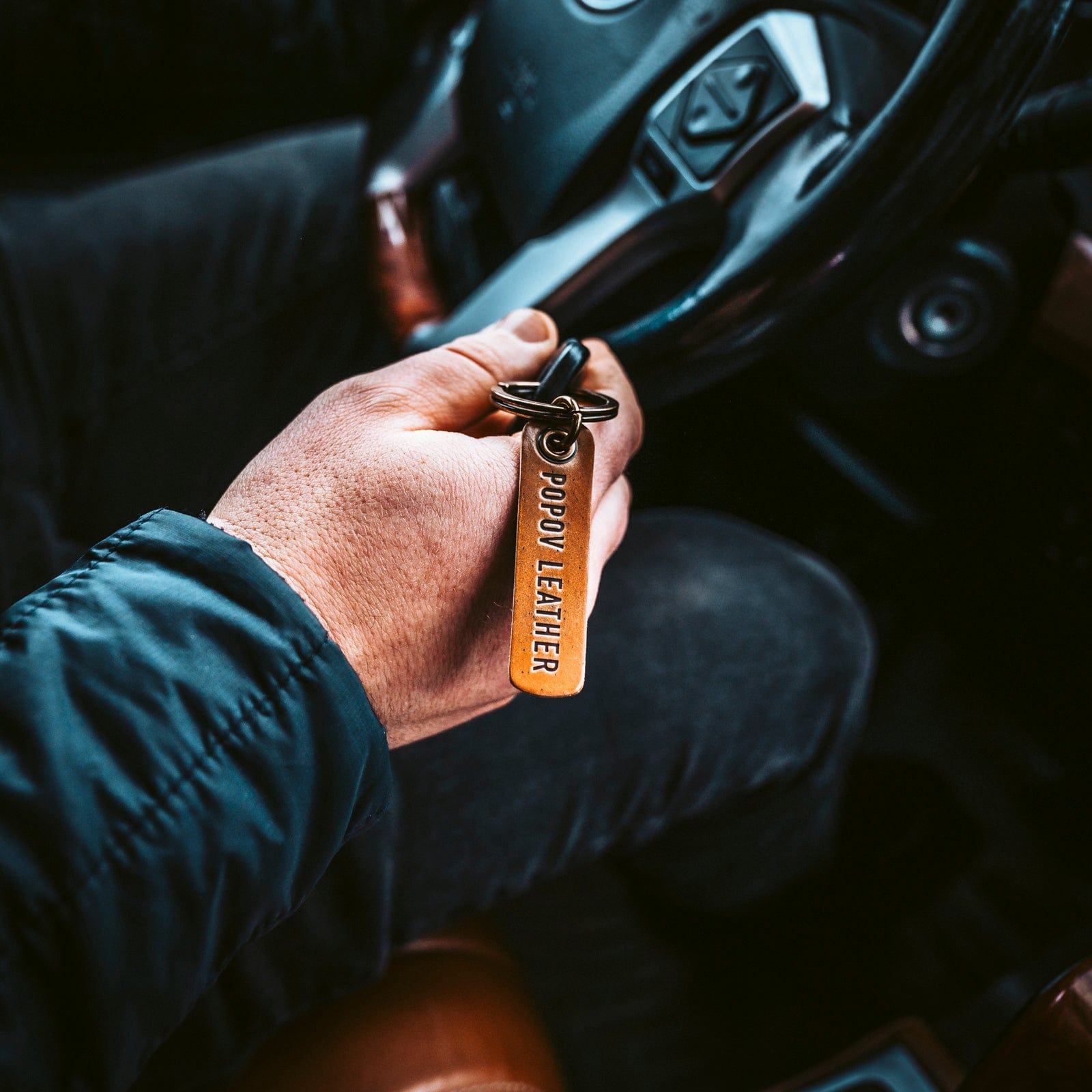 Premium Shell Cordovan Keychain by Popov Leather - Handcrafted Genuine Leather Key Holder for Men & Women - Perfect for Gifts, Office, Travel & Everyday Use