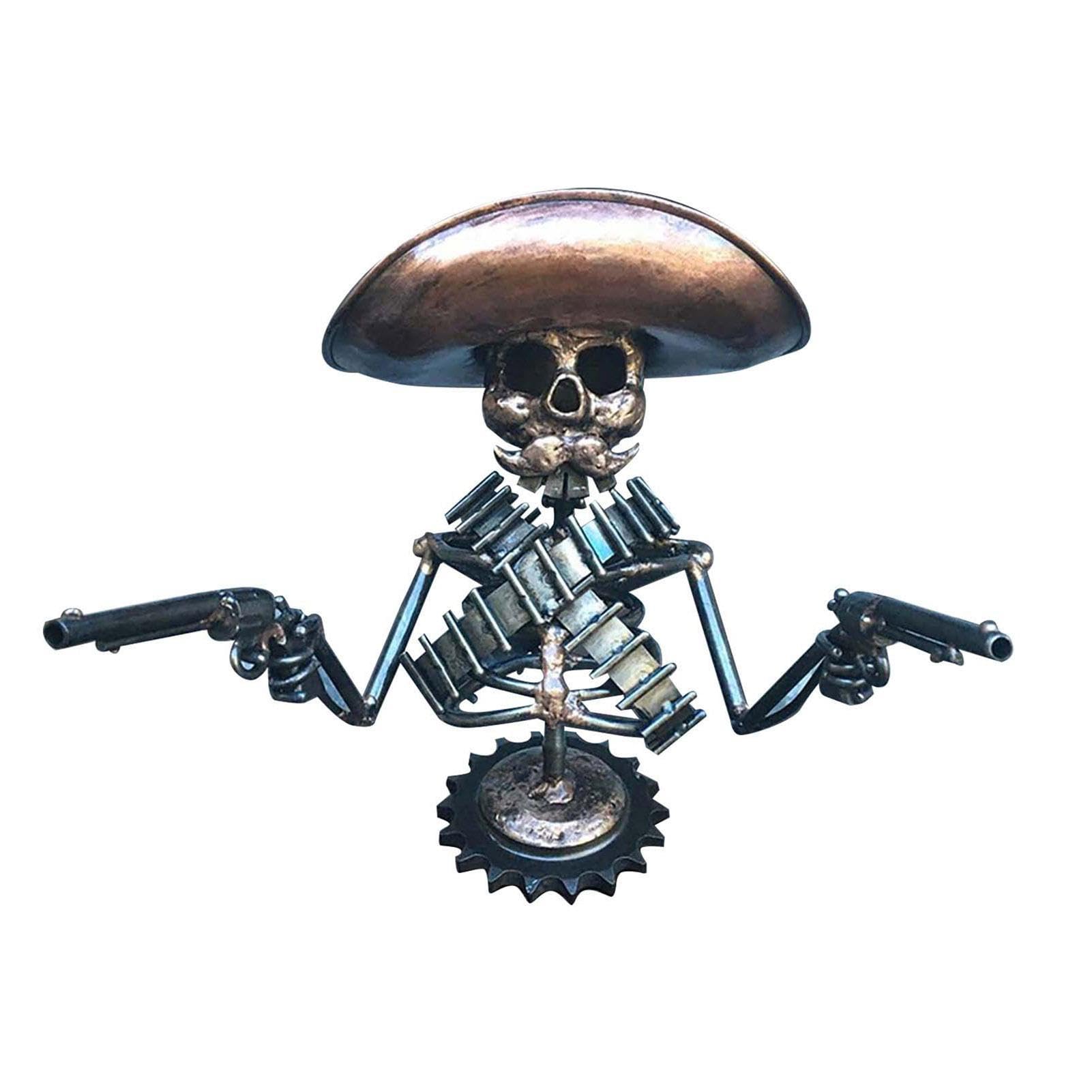 Metal Skull Car Dashboard Ornament - Artistic Halloween Hood Decor for Cars & Motorcycles - Durable Auto Accessory for Gothic & Horror Fans - Perfect for Halloween Decorations & Themed Parties