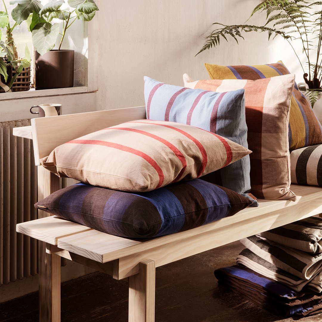 Ferm Living Grand Cushion - Premium Large Decorative Throw Pillow for Sofa, Bed & Home Decor - Perfect for Living Room, Bedroom & Cozy Spaces