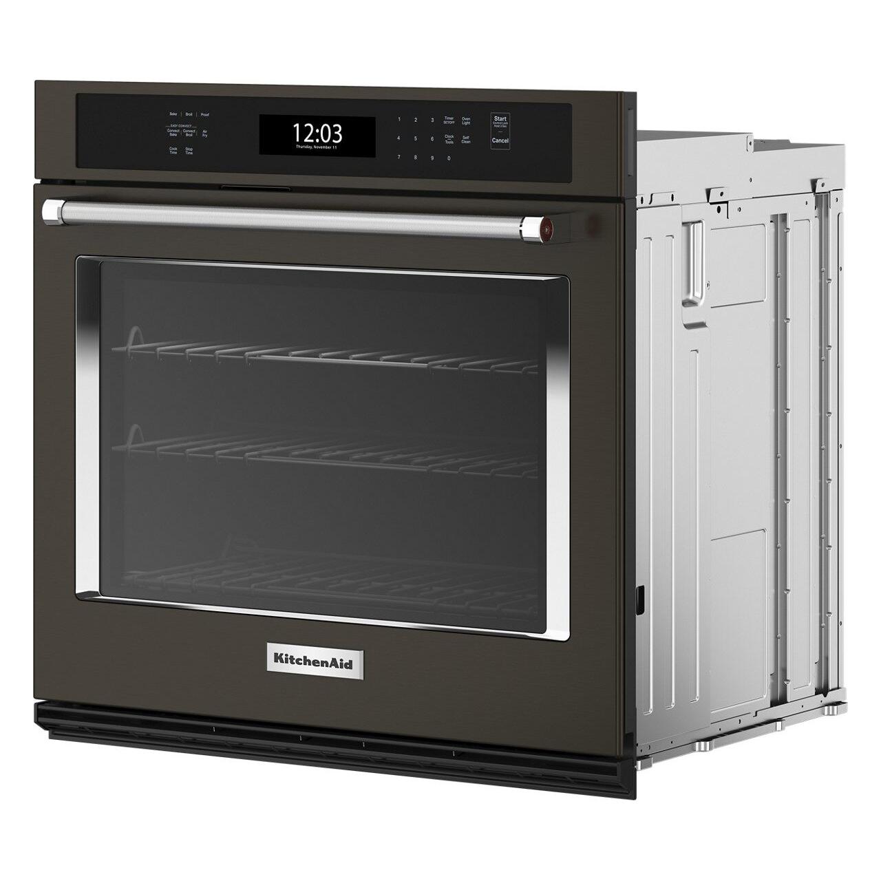 KitchenAid 27-Inch Built-In Single Wall Oven with 4.3 cu. ft. Capacity & Air Fry Function - Stainless Steel (Model KOES527PBS) - Perfect for Baking, Roasting, and Air Frying in Modern Kitchens