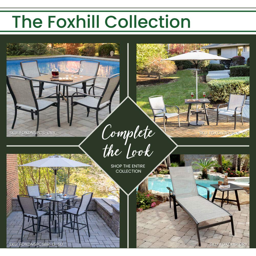 Hanover 50lb Commercial Grade Heavy Duty Outdoor Umbrella Base - Rust-Resistant All-Weather Steel Weight Stand for Market Patio Garden Poolside Use