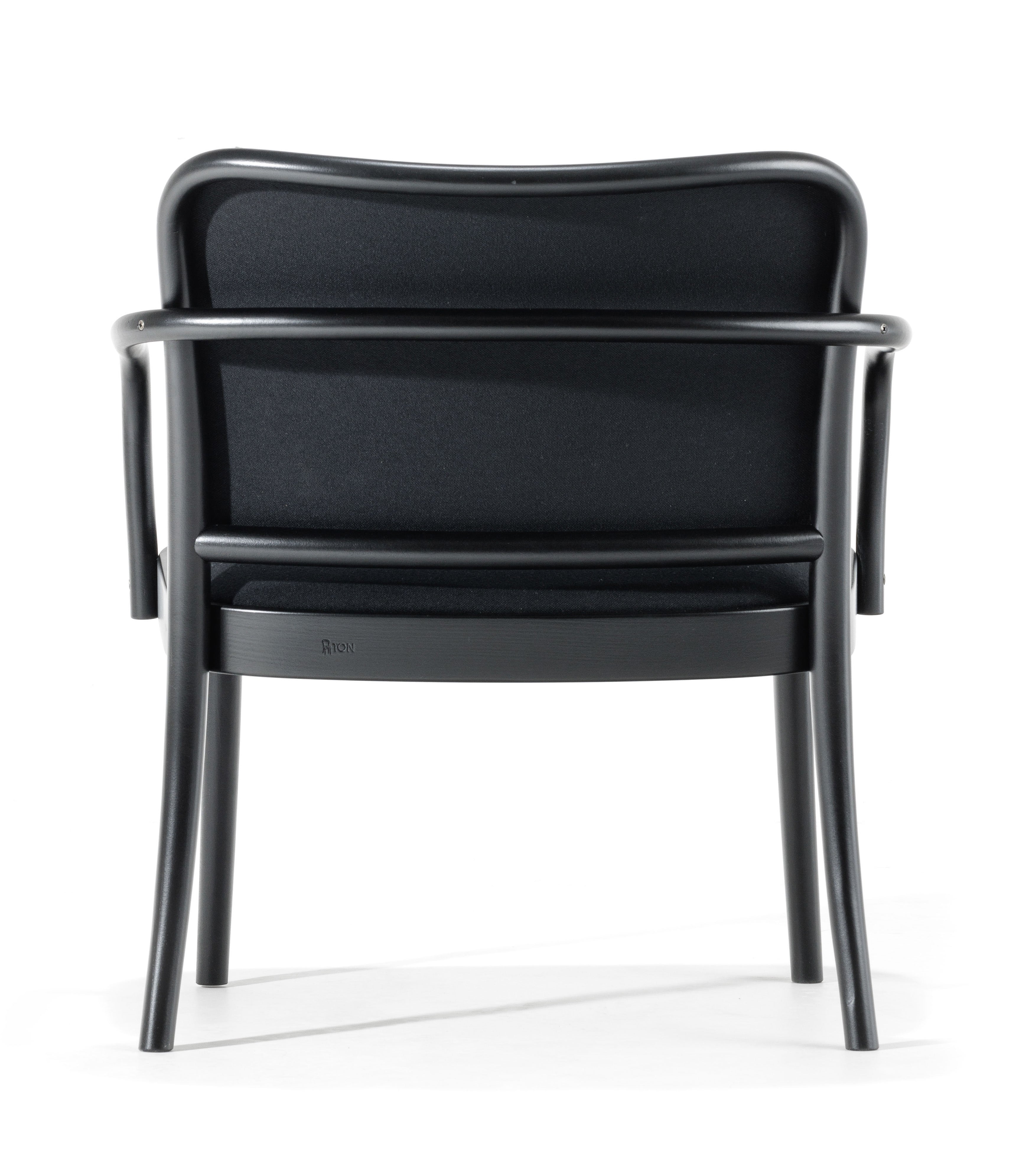 Ton No. 811 Bentwood Lounge Armchair with Upholstered Seat & Back - Mid-Century Modern Living Room Furniture for Home & Office