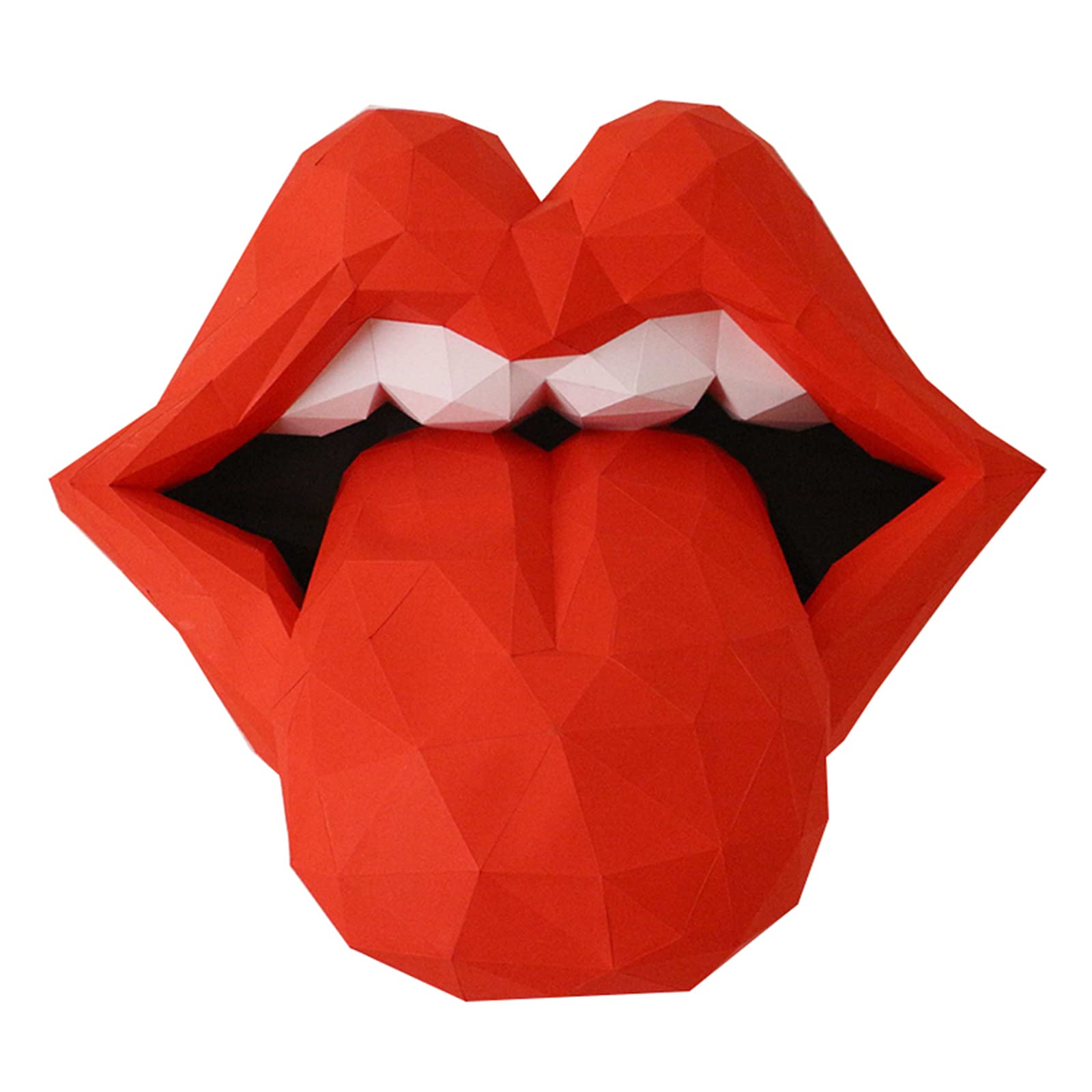 3D Tongue Out Paper Model Kit - DIY Paper Sculpture, Origami Puzzle & Geometric Wall Art - Perfect for Party Decor, Photo Props, Handmade Gifts & Home Decoration
