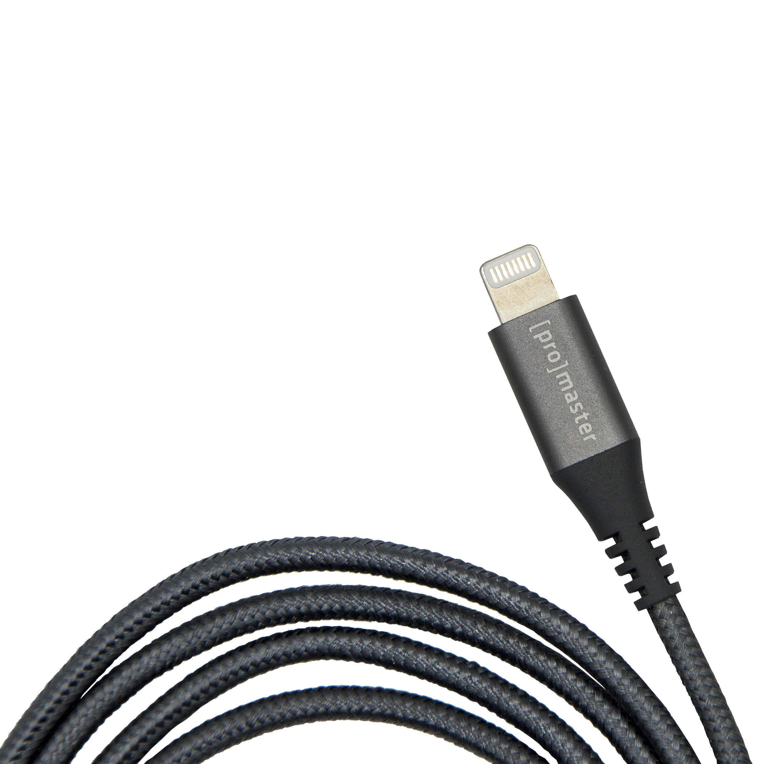 ProMaster 2m Lightning to USB A Cable - Fast Charging & Sync for iPhone, iPad - Durable Grey Cable for Home, Office & Travel