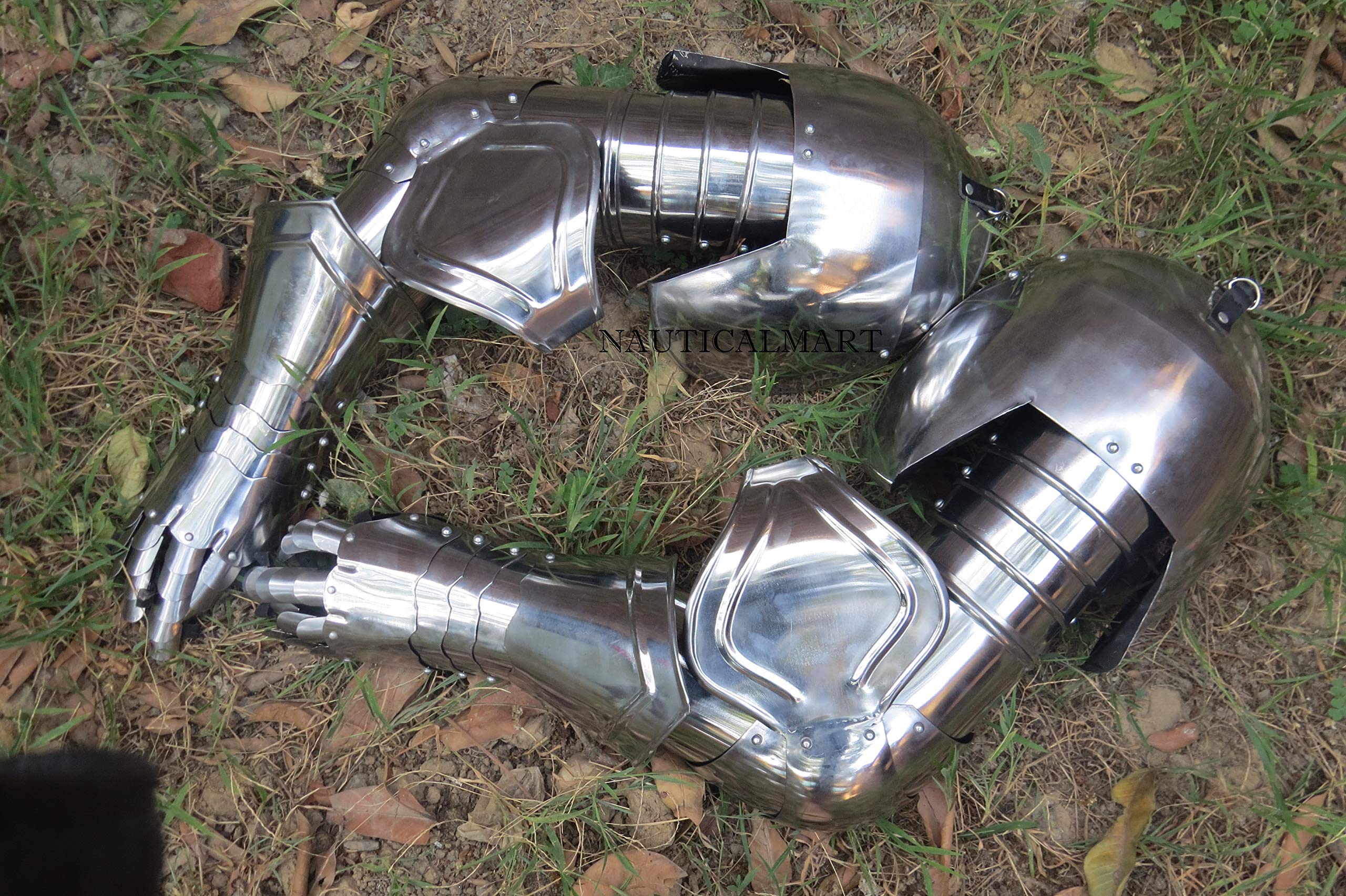 Authentic Medieval Steel Armor Full Set - Knight Costume for Halloween, Cosplay, LARP & Renaissance Fairs | High-Quality Historical Reenactment Gear