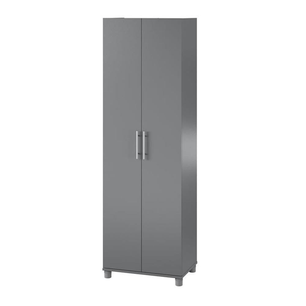 Systembuild Evolution Camberly 24-Inch Utility Storage Cabinet in Graphite Gray - Perfect for Garage, Basement, or Workshop Organization