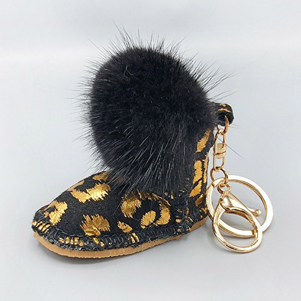 Fur Pom Pom Boot Keychains - Cute & Stylish Accessories for Keys, Bags & Backpacks | Perfect Gift for Women & Girls | K1661