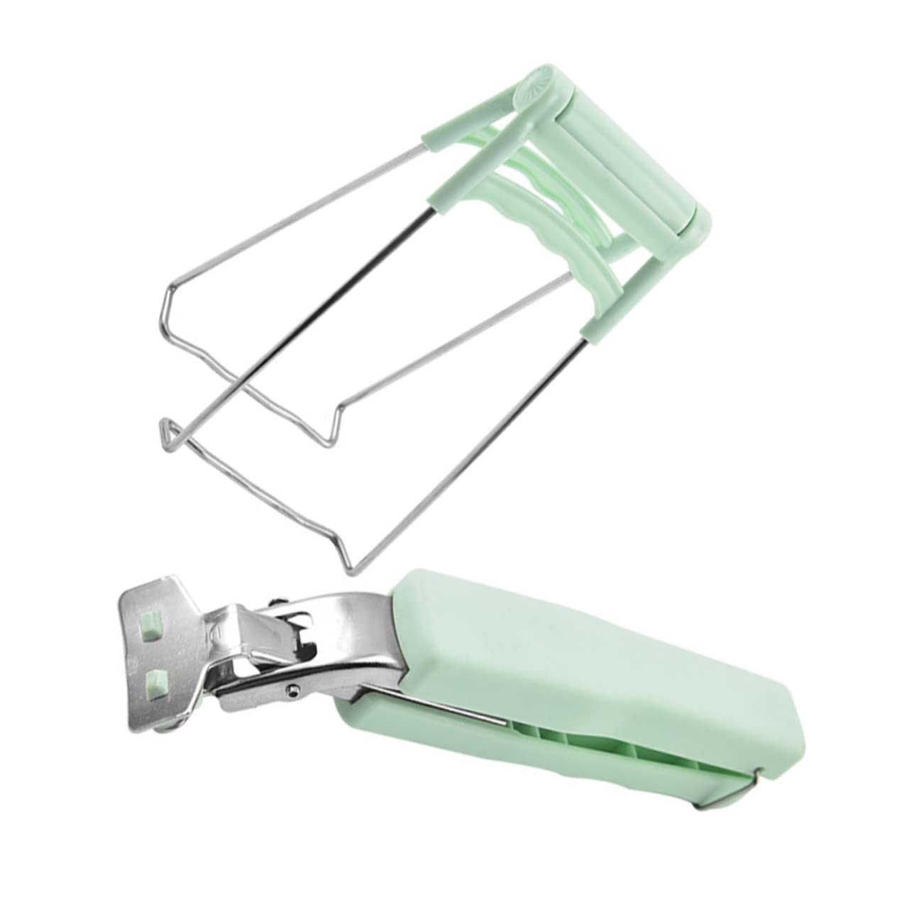 **Hemoton Stainless Steel Kitchen Tongs - 2-Piece Anti-Scald Jar Lifter Set for Hot Bowls, Plates, Pots & Canning Jars - Pizza Pan Gripper & Dish Clip for Safe Cooking & Serving**