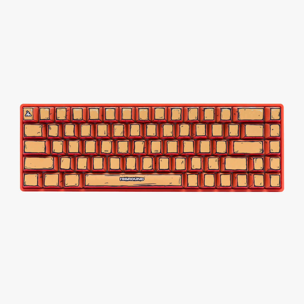 CELSHADE Basecamp 65+ Mechanical Keyboard - Orange Backlit Wired Gaming Keyboard for PC/Mac - Perfect for Gaming, Typing & Office Work