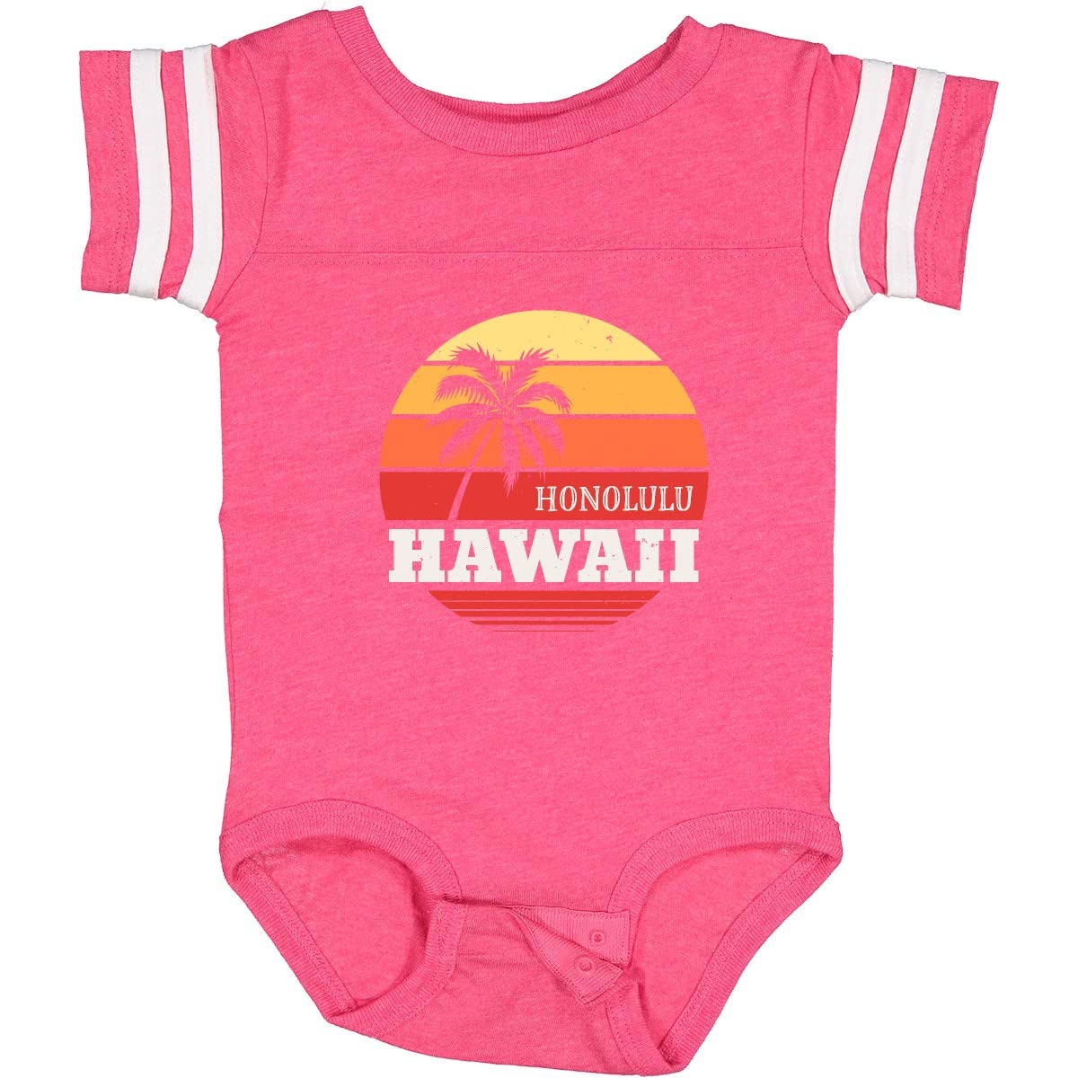 Inktastic Honolulu Hawaii Beach Vacation Travel Baby Bodysuit - Cute Hawaiian Island Outfit for Infants & Toddlers - Perfect for Family Trips, Beach Photos & Tropical Vacations