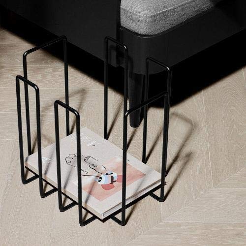 Blomus Steel Magazine Holder - Black, One Size - Stylish and Durable Organizer for Living Room, Office, or Bedroom Storage