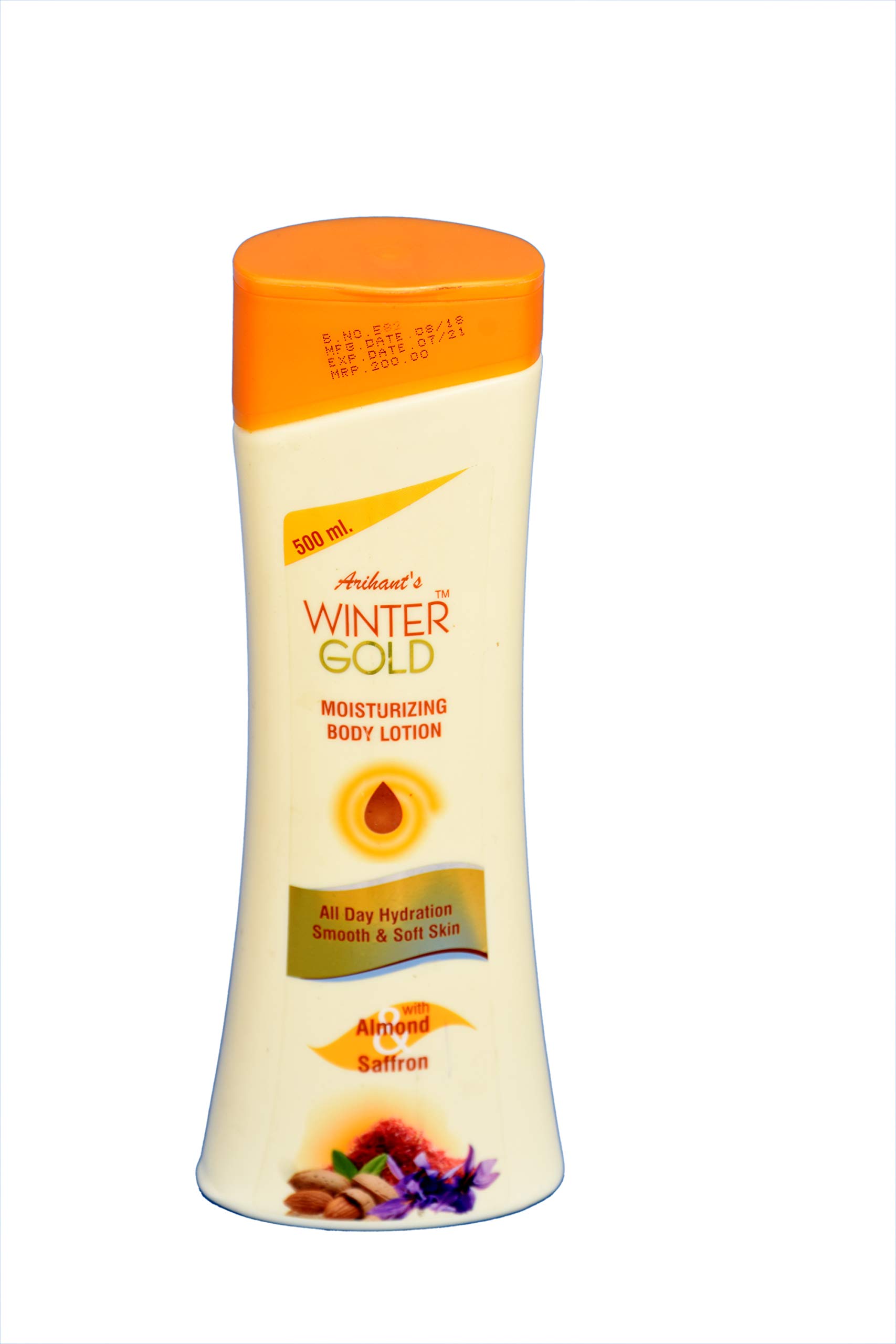 Arihant's Ayurvedic Herbal Winter Gold Moisturizing Body Lotion with Almond and Saffron - 300ml | Deep Hydration for Dry Skin | Perfect for Winter Care & Daily Nourishment