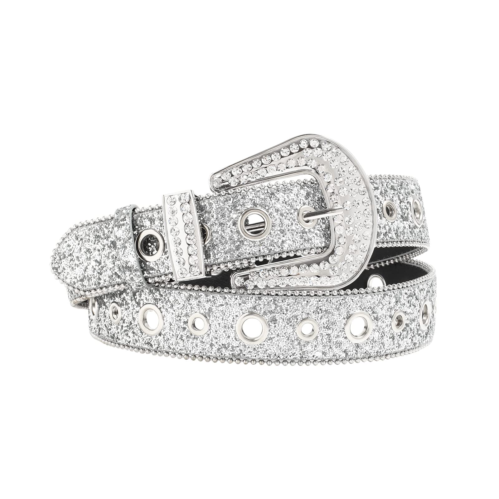 Kajeer Rhinestone Belt for Women & Men - Sparkling Bling Belt with Diamond Studs, Vintage Cowgirl & Western Style Belt for Jeans | Perfect for Country Concerts, Rodeos & Night Out