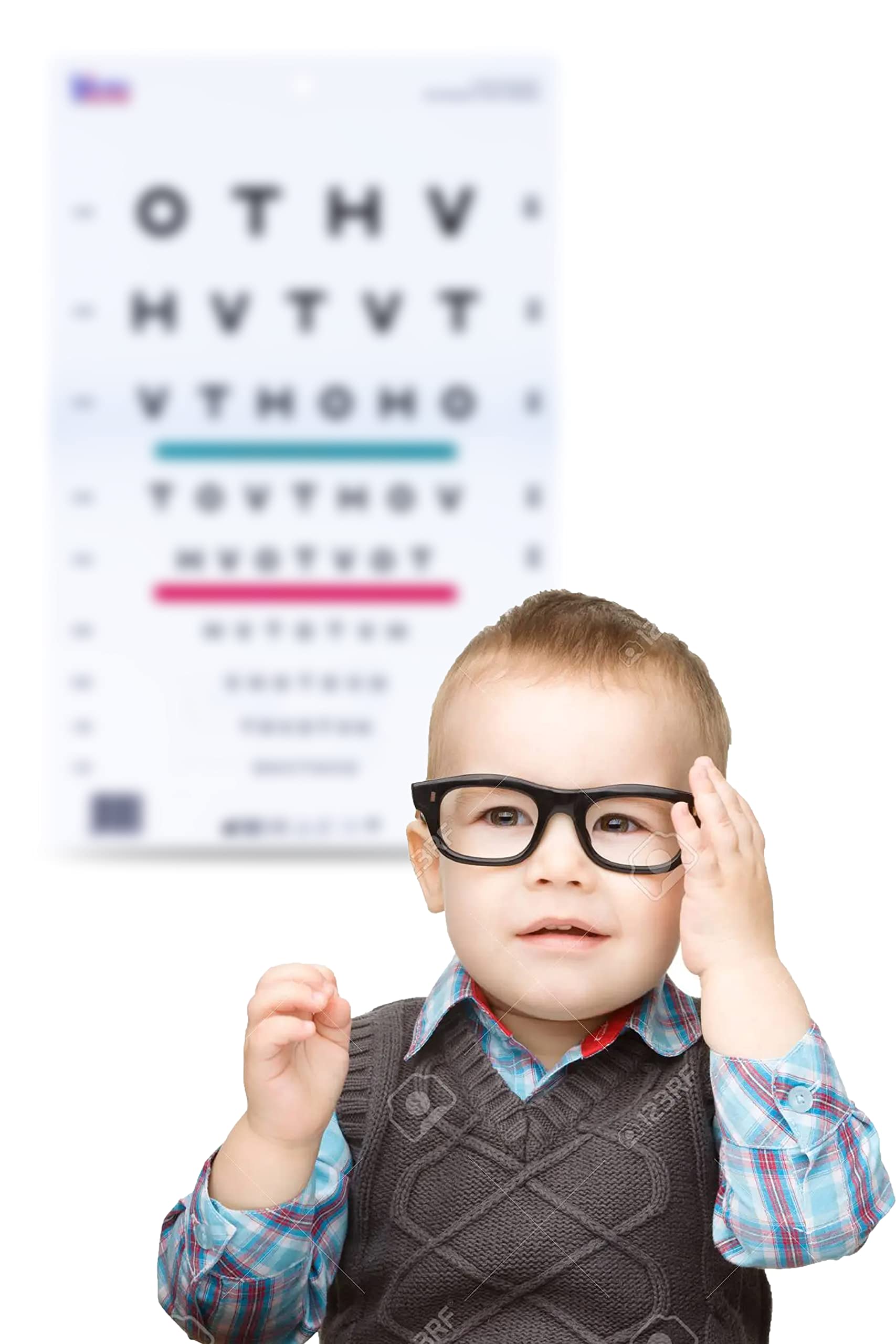 10FT HOTV Eye Chart with Red/Green Lines - Perfect for Vision Testing at Home, Schools & Clinics