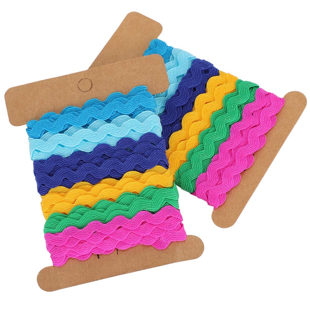 Premium Polyester Gift Wrapping Ribbon - Colorful Zigzag Design for Sewing, Crafts, Hats & Wedding Dresses - Durable Decorative Ribbon for Cushions, Ornaments & DIY Projects | Perfect for Gift Wrapping, Party Decor & Home Accents