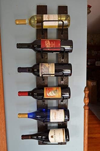 6 Bottle Wall Wine Rack - Space Saving Wine Storage for Kitchen & Bar