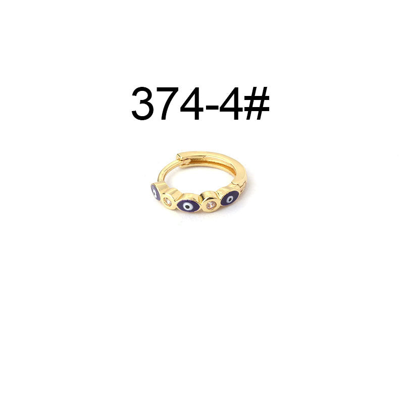 18K Gold Boho Cartilage Hoop Earrings with Evil Eye Charm - Trendy Cartilage Piercing Jewelry for Women | Perfect for Everyday Wear, Boho Fashion & Spiritual Protection