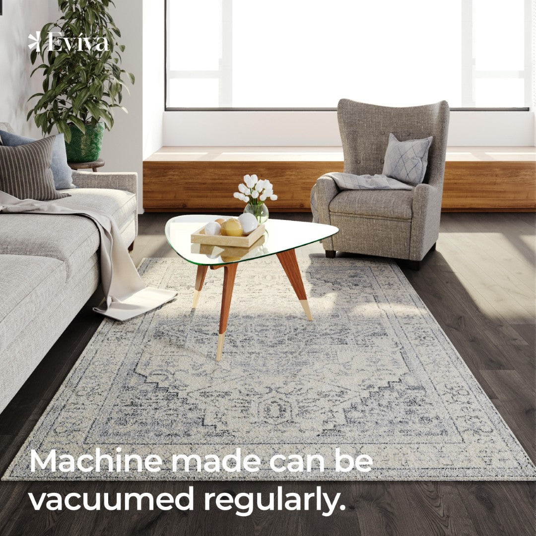 Eviva Venus 5' x 7' Modern Geometric Area Rug in Gray - Perfect for Living Room, Bedroom or Office Decor