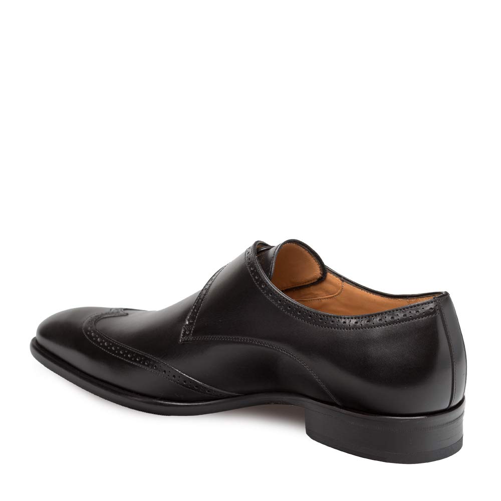 Mezlan Forest Men's Luxury Wingtip Oxford Dress Shoes - Hand-Burnished Calfskin Leather with Perforated Accents - Handcrafted in Spain - Medium Width - Perfect for Business, Weddings & Formal Occasions