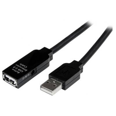 StarTech 20m USB 2.0 Active Extension Cable Male to Female - High Speed Data Transfer for Office, Home & Long Distance PC Connections