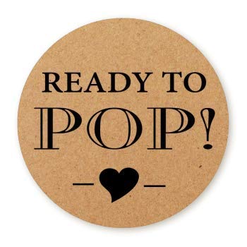 Baby Shower Stickers - 2 Inch Round Faux Craft Paper Labels (40 Pack) for Popcorn Favors, Gender Neutral Baby Shower Decorations - Perfect for Boy or Girl Celebrations, Party Favors & DIY Crafts