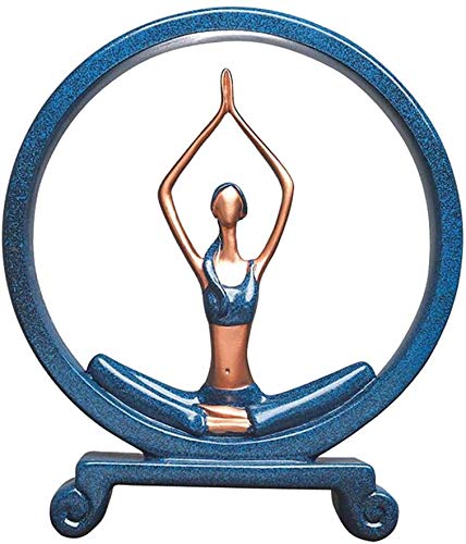 Resin Yoga Girl Figurines - Elegant Women Statues for Home & Office Desk Decor, Meditation Sculpture - Perfect for Yoga Studios, Spa Decor & Mindful Workspaces (Style 3)