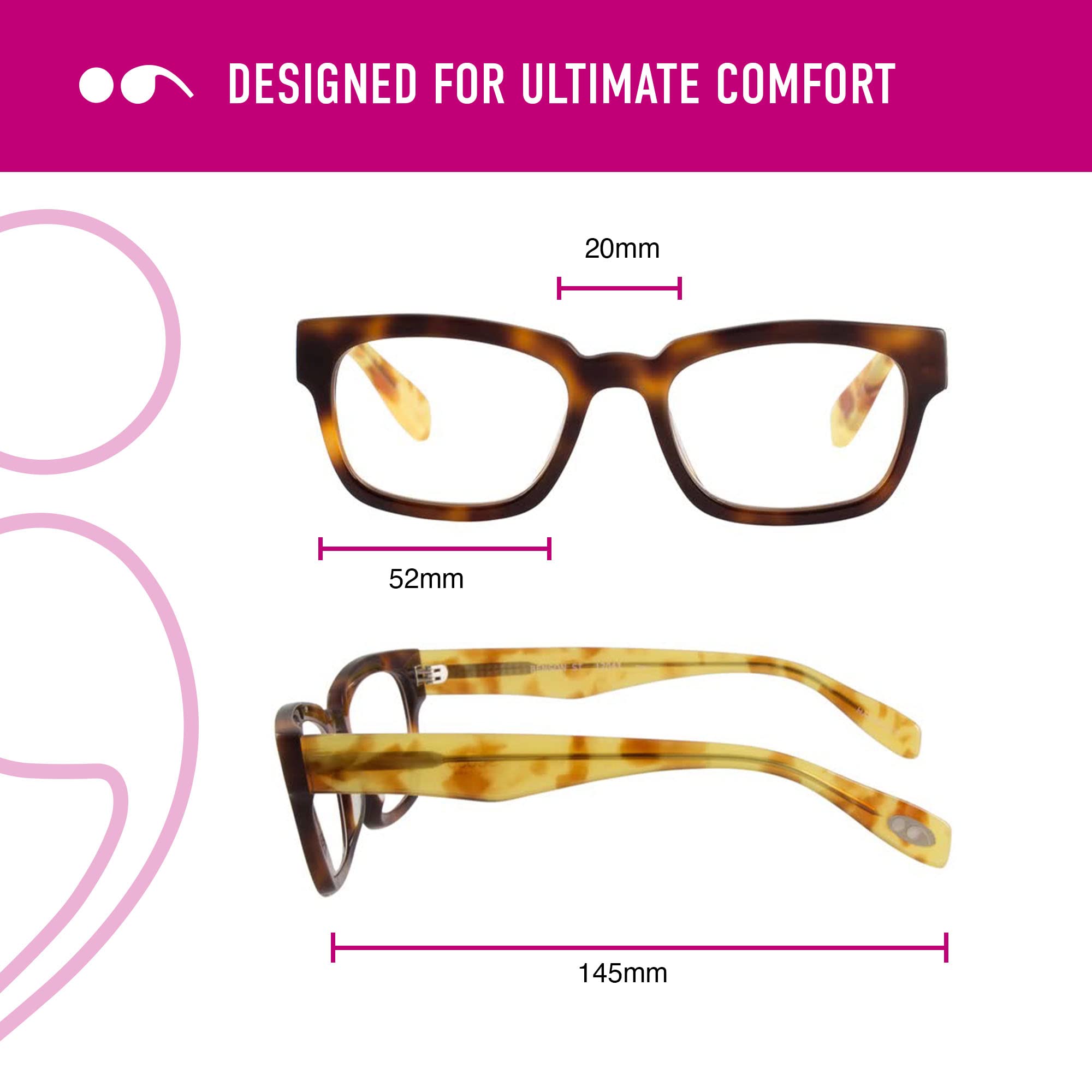 Scojo New York Benson Street Reading Glasses - Handmade Scratch-Resistant Readers for Women & Men - Perfect for Reading, Computer Work & Daily Use
