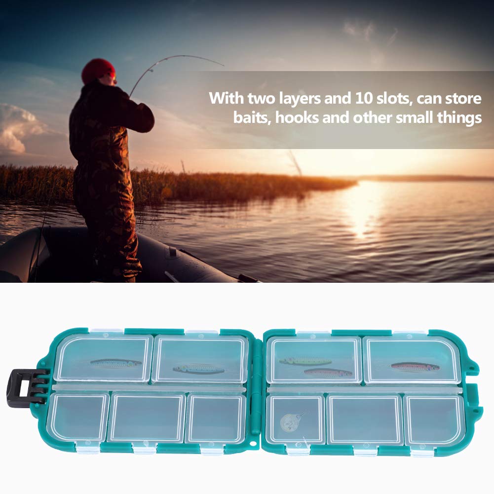 Alvinlite Double Layer Fishing Tackle Box - Waterproof Bait & Hook Storage Case for Lures, Fishing Accessories - Perfect for Freshwater & Saltwater Fishing Trips, Boat & Shore Angling