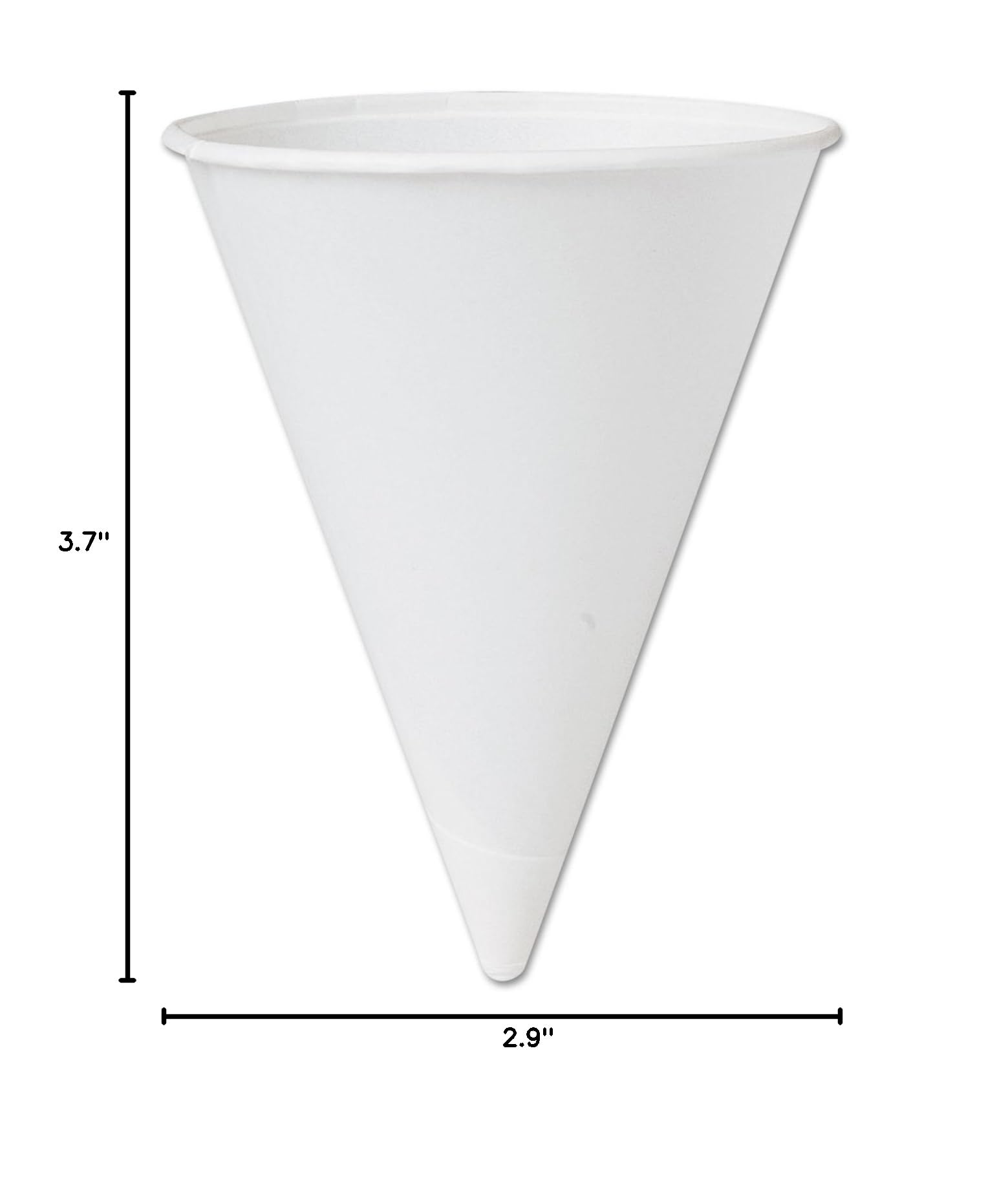 Solo Foodservice 42BR-2050 4.25 oz White Paper Cone Cups - Bulk Pack of 5000 | Perfect for Ice Cream, Desserts, Snacks & Party Serving