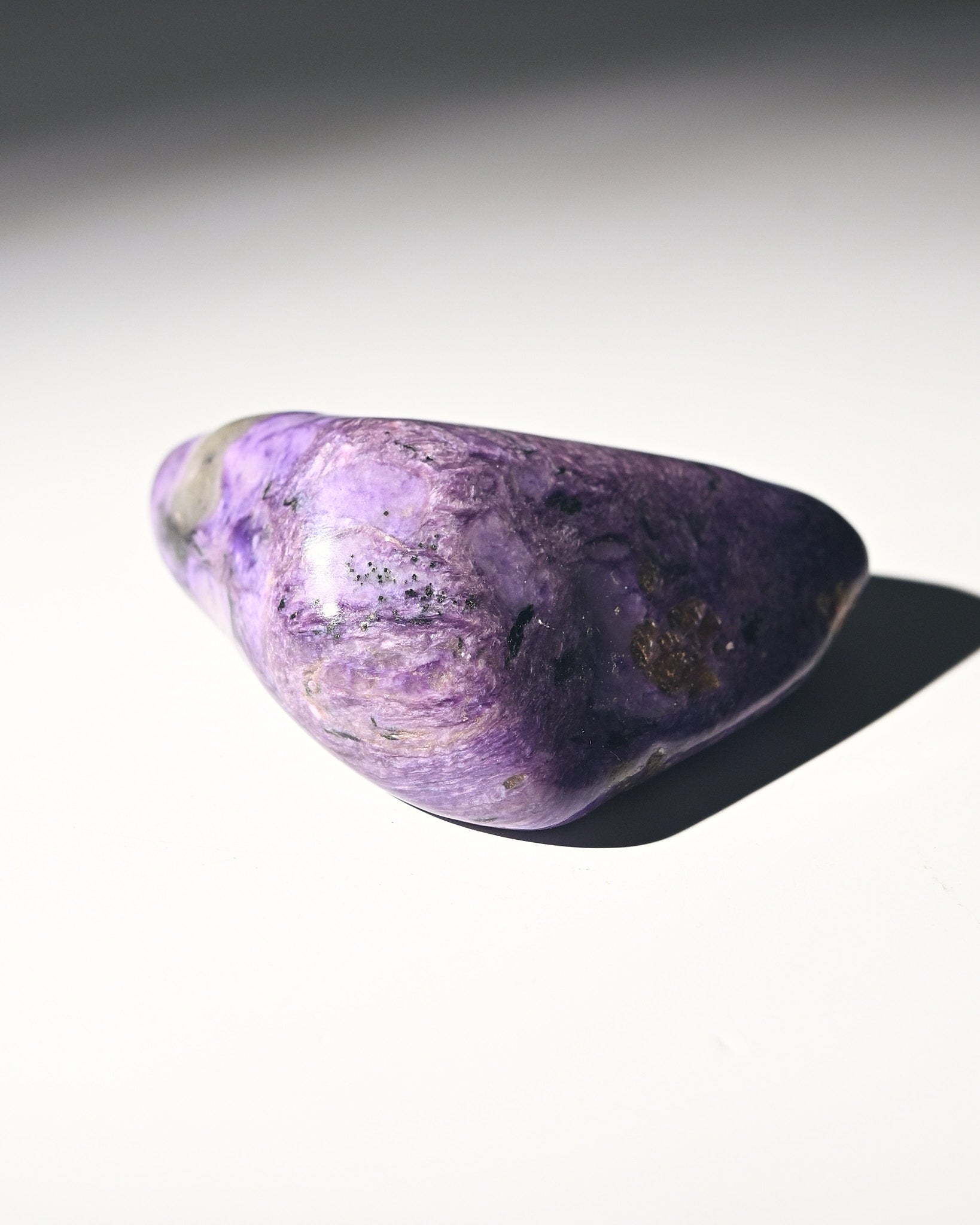 Natural Charoite Freeform Stone - 3 Inch Healing Crystal for Meditation, Reiki & Home Decor | Spiritual Energy & Stress Relief