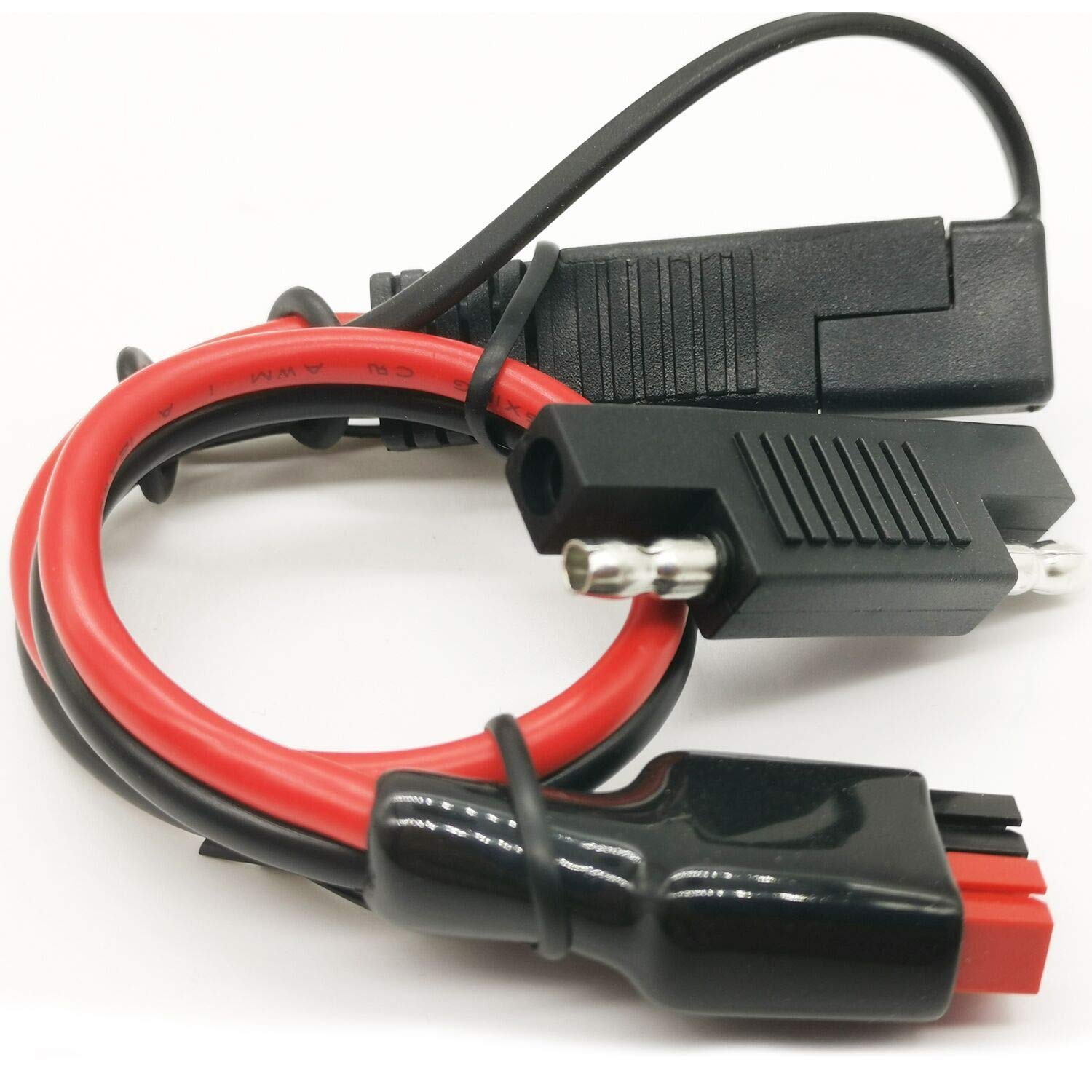SAE Solar Power Adapter Connector with Extension Cable for Motorcycles & Cars | Includes Polarity Reverse Connector | Ideal for RV, Boat & Off-Grid Solar Systems