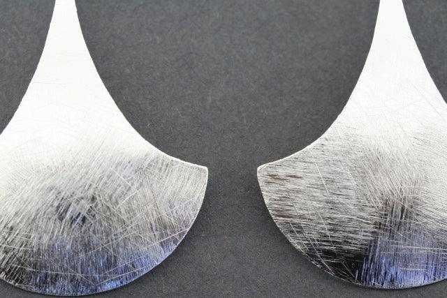 Stylish Curved Shield Earrings in Sterling Silver - Perfect for Everyday Wear & Special Occasions