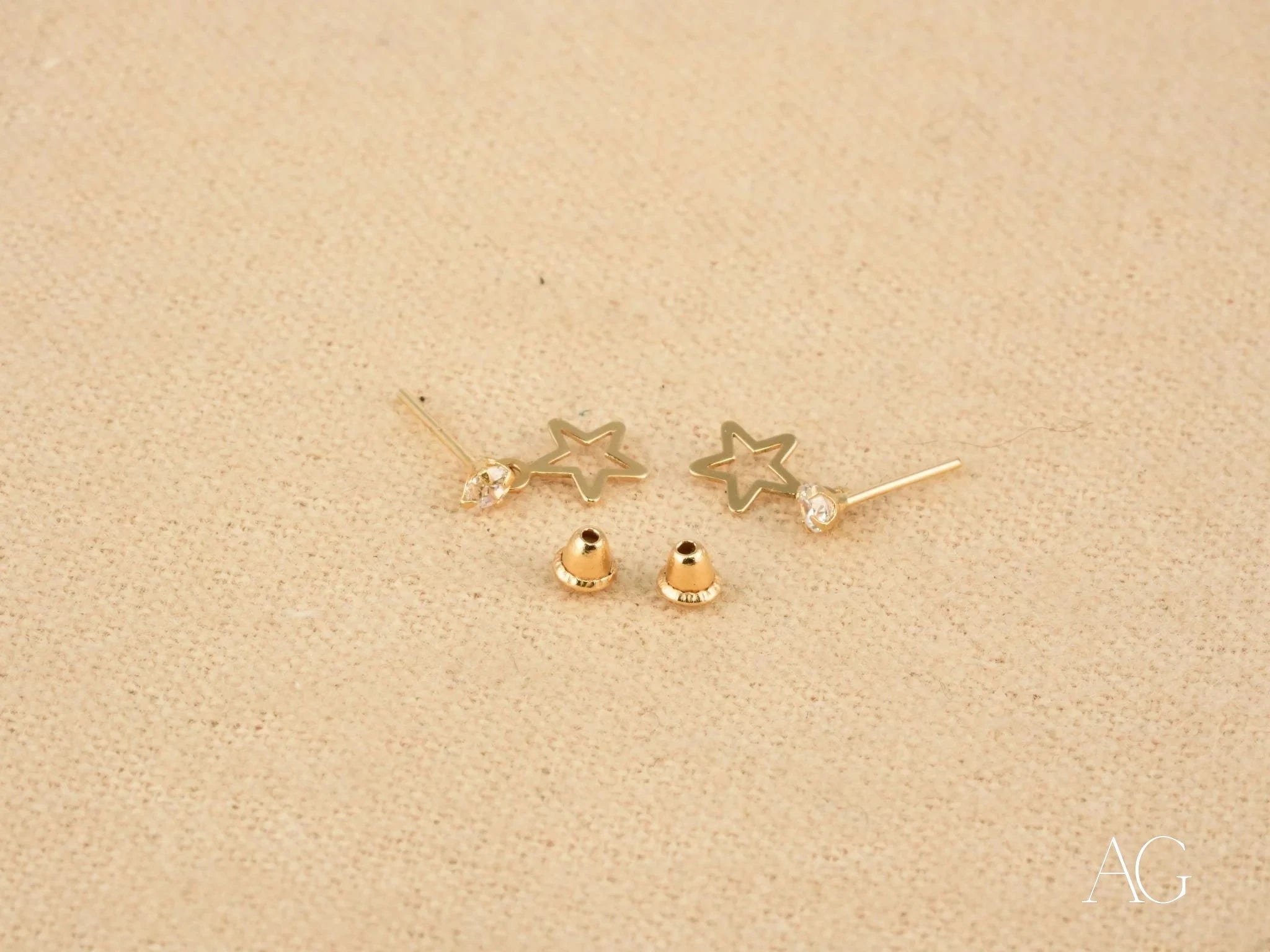18K Gold Star Drop Earrings - Celestial Spark Elegant Dangle Earrings for Women | Perfect for Evening Parties, Weddings & Special Occasions